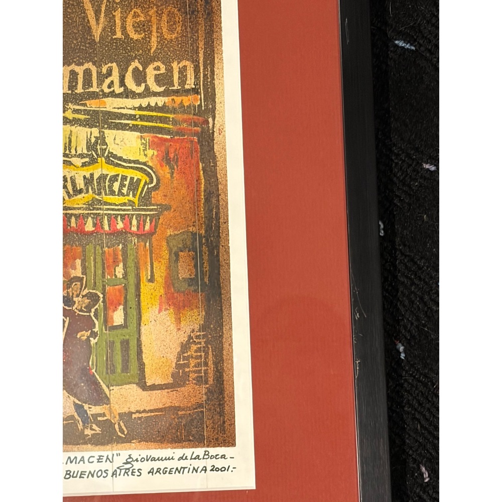 Giovanni de la Boca El Viejo Almacen Buenos Aires Argentina Tango Art Framed - Picture 4 of 12